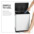 thumbnail image 5 of ToiletTree Products 16 Gal Stainless Steel 2 Compartment Trash Bin, 5 of 7