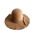 thumbnail image 1 of Gureui Women Foldable Retro Floppy Fedora Hat,Wide Brimmed Dome Hat,Casual Felt Bowler Sun Cap, 1 of 2