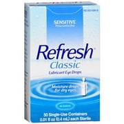 Refresh Classic Sterile Lubricant Eye Drop, Preservative Free, 50ct, 6-Pack
