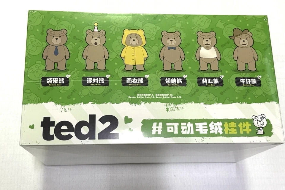 US Seller Pop Mart Ted2 Teddy Bear Action Plush Pendant Assortment Box