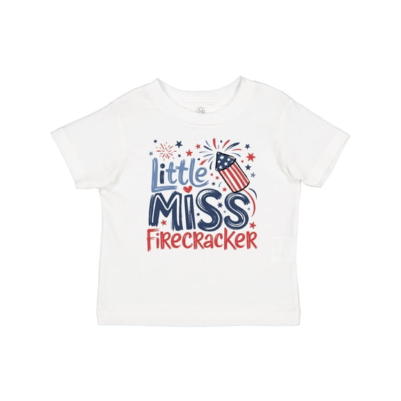 Inktastic Little Miss Firecracker Patriotic Girls Baby T-Shirt