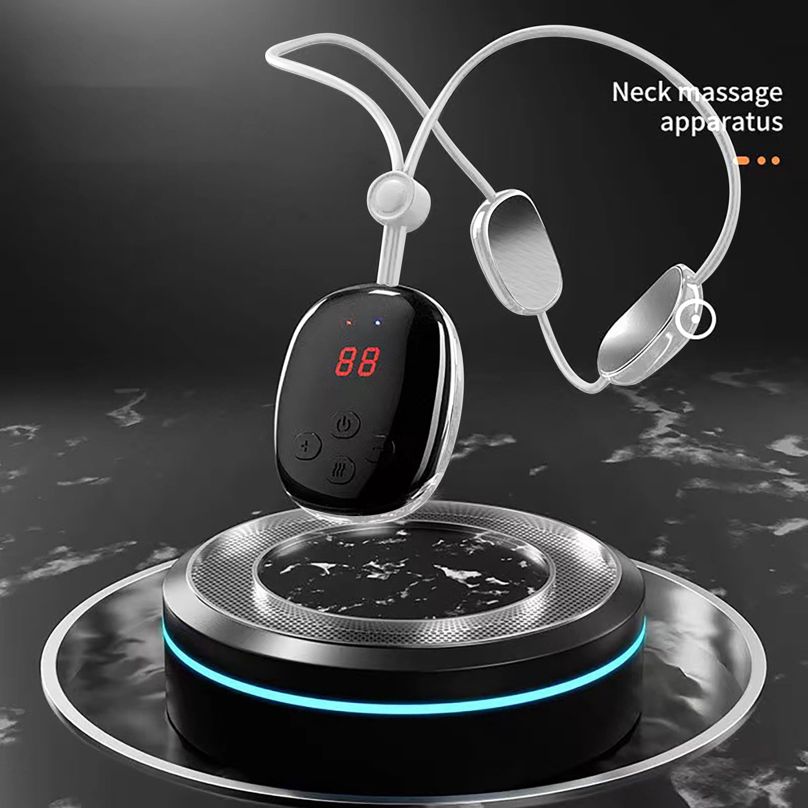 BCZHQQ Intelligent Neck Massager with Heat,5 Modes 15 Levels,Portable USB Rechargeable,5.2x2x6.5cm (2.05x0.79x2.56),White,Xmas Gift