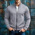thumbnail image 2 of Frnrwgo Mens Sweatshirt Loose Fit Stand Collar Long Sleeve Solid Color Sports Casual Home Top, 2 of 10
