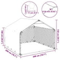 thumbnail image 2 of vidaXL Outdoor Dog Kennel Silver Galvanized Steel Large, 2 of 2
