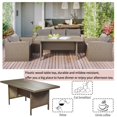 thumbnail image 3 of 4 Pieces Sectional Couch, Conversation Set Wicker Furniture Sofa Set with Grey Cushions, Outdoor Patio Furniture Set with Storage Table for Indoor and Outdoor, Gray, 3 of 7