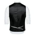 thumbnail image 3 of Donemore Men's Single-Breasted V-Neck Suit Vest Waistcoat Medieval Punk Style Vintage Style Metal Button Slim-Fit Casual Mens Top, 3 of 6