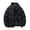 Black, variant on Chiccall Men's Puffer Jacket Thickened Winter Coat Warm Stand Collar Solid Snaps Zip Up Puffy Coat with Pocket