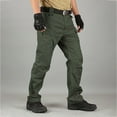 thumbnail image 2 of IYYVV Men's Flex Ripstop Tactical Pants, Military Water Resistant Stretch Cargo Pants, Lightweight Hiking Work Pants with Pockets Army Green XL, 2 of 3