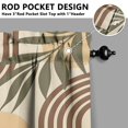 thumbnail image 5 of Modern Abstract Geometric Lines Boho 3 Piece Kitchen Curtains Sets with Valance for Windows Rod Pocket Machine Washable Kitchen Curtain Valance 3 Piece Set Decorations (54"x18"+2x27.5"x24"), 5 of 6