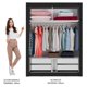 thumbnail image 4 of Ropero Closet Madesa Dallas Plus 2 Puertas Corredizas 4 Cajones Negro/Marrón, 4 of 5