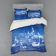 thumbnail image 2 of Ambesonne Ocean Bedding Set 3 Pcs, Music Nautical Melody, Twin, Blue, 2 of 3