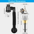 thumbnail image 6 of Pop Up Sink Drain, Flexible Sink Drain Pipe with Detachable Basket Stopper and Check Valve, Flexible Drain Retractable 30 Inch , Drain Pipe and P Trap for Bathroom Etc. (Without Overflow), 6 of 8