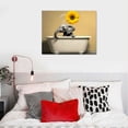 thumbnail image 3 of Shiartex Canvas Wall Art Picture 20x16in for Living Room Bedroom Canvas Print Elephant In The Bathtub 20x16in, 3 of 3
