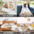 thumbnail image 2 of Yayeee Throw Blanket for Couch Soft Warm 50" x 60" Sofa Chair Bed Decoration, Big Pumpkins, 2 of 7