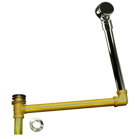 

Westbrass Brass Direct Outlet Semi-Exposed Waste & Overflow with Ball Joint and Tip-Toe Drain in Polished Nickel