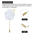 thumbnail image 5 of 12 Pcs Groom Boutonnieres Rose Boutonnieres Pins for Men Wedding Anniversary Formal Dinner Party White, 5 of 5