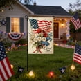 thumbnail image 6 of AZXY 4th of July Garden Flag 11.81x17.71 Inch Double Sided Patriotic Flowers God Bless America Outdoor Yard Decorations, 6 of 7