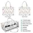 thumbnail image 2 of Large Capacity Tote Bag,White Forest Pattern Handbag Fashion Luxury Tote Bag,15.7"x13"x 5.1" Inches,Laptop Compatible, 2 of 6