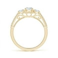 thumbnail image 2 of ANGARA Lab Grown Three Stone Diamond Engagement Ring for Women in 14K Yellow Gold (Size-5mm| Color-F-G| Clarity-VS) | April Birthstone, Anniversary, Jewelry Gift for Women | Lab-Grown Diamond Ring, 2 of 5