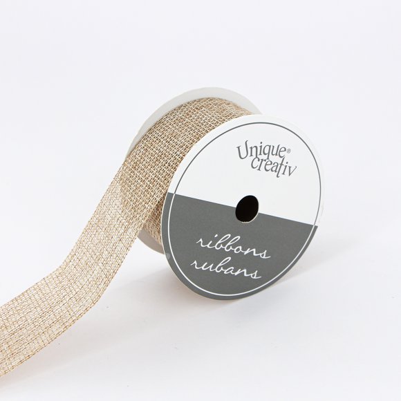 UNIQUE CREATIV – Ruban, Saddle, Nature, 100 % polyester, 38 mm x 2,74 m (1½ po x 3 g)