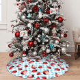 thumbnail image 5 of Yiaed Flowers and Lady Bugs Print Christmas Tree Skirt , Tree SkirtsTree Mat for Christmas Winter Holiday Indoor Decorations-48", 5 of 7