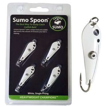 Sumo Spoons Fishing Lures – 4-Pack For Catfish, Striped Bass, Skipjack & More