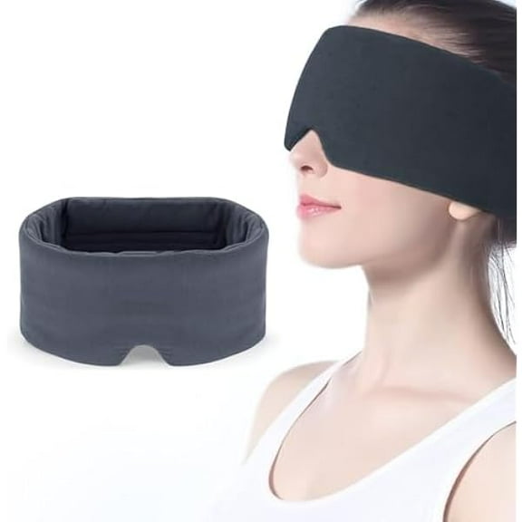 Sleep Mask - Modal Material Eye Mask for Sleeping, Ultra Soft and Skin Friendly Full Eye Covers for Women/Men, Perfect Light Blocking Sleeping Mask for Travel Yoga Nap, Fully Adjustable Strap