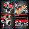 thumbnail image 5 of V12 Engine Building Kit for Adults, 65° V-Angle Supercar Engine Model with Motor, Precision Mechanical Model Engines Kit for Display & Collection, 5 of 7