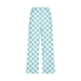 thumbnail image 3 of Pantalones Casuales de Mujer de Impresión Floral Cintura Elástica Suelta, Pantalones de Pierna Ancha Recta con Bolsillos, 3 of 5