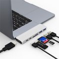 thumbnail image 2 of PVCS Double USB -Type-C To 4K HDMI 2 USB 3.0 SD/TF Card Reader 2 Type C 7 In 2 Hub Adapter, 2 of 5