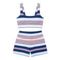 thumbnail image 4 of SIYUDAN Women's Striped Tank Top & Shorts Set, Casual Summer 2 Piece Outfits Women, Athletic Matching Sets For Women L, 4 of 6