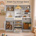 thumbnail image 6 of AILEEKISS Wood Kids Play Kitchen, Pretend Kitchen Playset for Children Age 3 Years up, Grey, 6 of 9