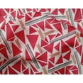 thumbnail image 4 of oneOone Silk Tabby Fabric Triangle & Line Geometric Fabric Prints By Yard 42 Inch Wide, 4 of 4