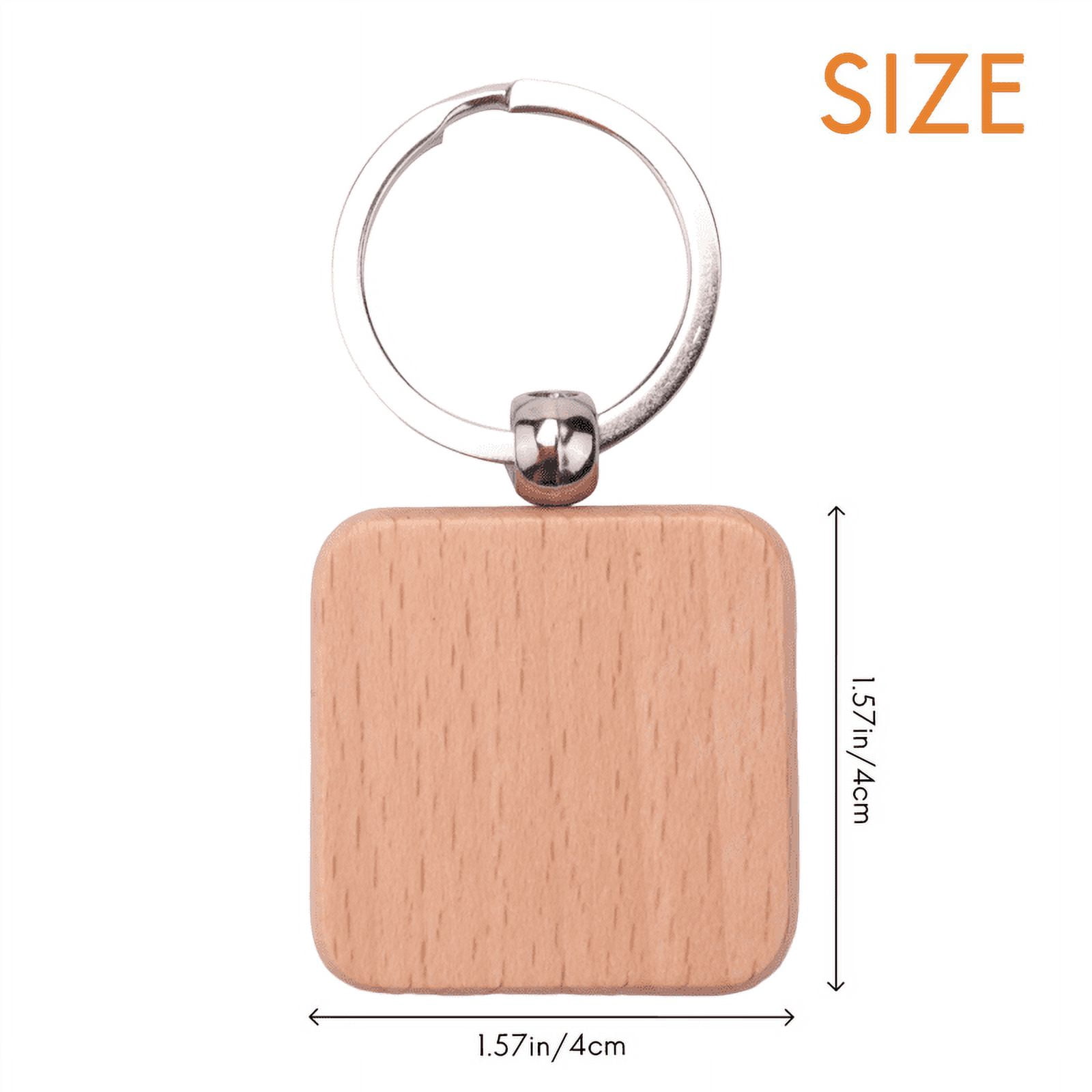 50 x key ring-wood color & silver