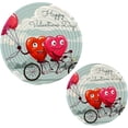 thumbnail image 7 of SKYSONIC Loving Hearts Bike Pot Holders Trivets, 2 Pcs Heat Resistant Trivets,Valentines Balloons Cotton Thread Weave Mats for Hot Pads Pans Pot Bowl Teapot for Kitchen Decor, 7 of 7