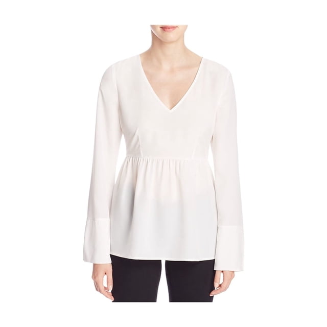 Blusa con péplum sólido Finity para mujer blanco 8