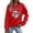 Red, variant on Cadancy Christmas Shirts for Women 2025 Trendy Long Sleeve Pullover Cute Santa Claus Print Sweatshirts Crewneck Funny Xmas Holiday Party Tops Loose Winter Clothes