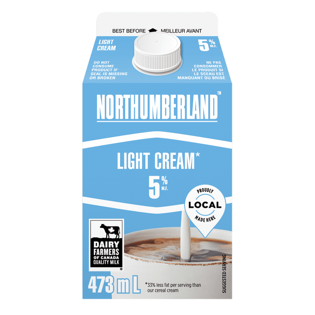 Northumberland 5% Light Coffee Cream 473ml