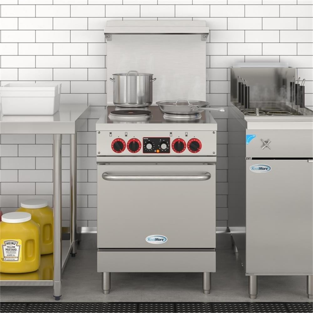 Pemberly Row 24" Electric Range with 4 Burners & 1 Standard Electric Oven