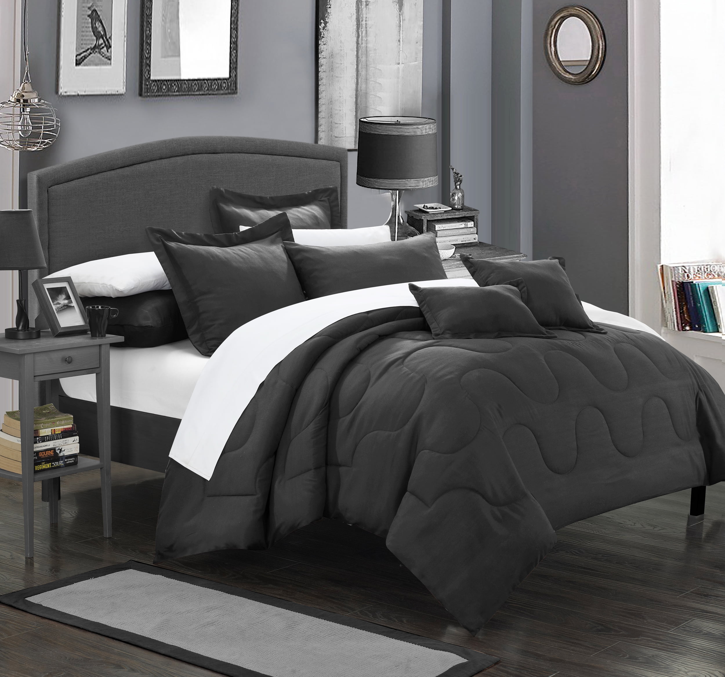 Chic Home 7 Piece Direllei Bedding Basics, Down Alternative Solid color