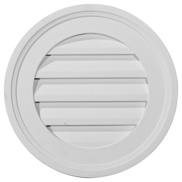 16w X 16h X 1 18p Round Gable Vent Louver Non Functional