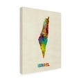 thumbnail image 3 of Trademark Fine Art 	Michael Tompsett 	 Israel Watercolor Map Canvas Wall Art - 35x47, 3 of 5