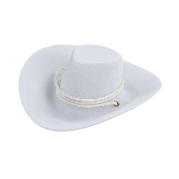 Sombrero de vaquero a escala 1/6, sombrero decorativo, vestido, modelo de muñeca de juguete, Mini sombrero de vaquero flocado para accesorios de figuras coleccionables de 12 pulgadas