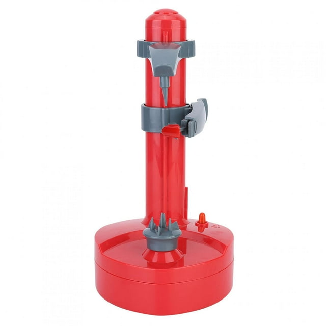 Éplucheur de Fruits Pratique en Acier Inoxydable, Éplucheur de Fruits Électrique Multifonction, pour Cuisine Maison Rouge