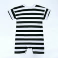 thumbnail image 3 of WRKEKC Baby Girl Casual Romper, Toddler Girl Summer Jumpsuit, Toddler Kids Girls Boys Short Sleeve Stripe Print T-Shirt Jumpsuit Romper, 3 of 8