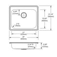 thumbnail image 4 of Elkay GE125211 Dayton Stainless Steel 25" x 21-1/4" x 5-3/8", Single Bowl Top Mount Kitchen Sink, 4 of 8