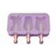 thumbnail image 1 of Paquete de 2 moldes de silicona para paletas con tapa, 3 cavidades, moldes caseros para paletas de hielo, 1 of 5