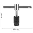 thumbnail image 2 of SHOWERORO 3Set Ratcheting Tap Handle Tool Steel for Mechanics Bike Repair, 2 of 8