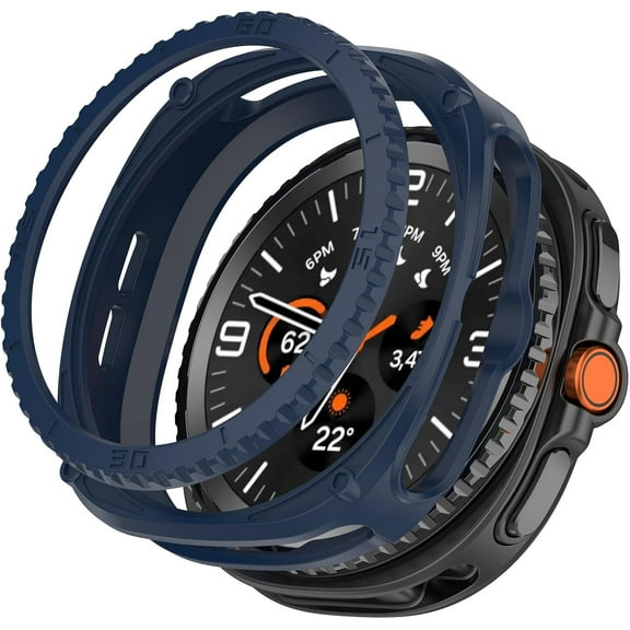 MYKOMI Two-piece Set Compatible with Samsung Galaxy Watch 8 Classic 46mm Smartwatch (Watch Bezel & Protective Case), Accessories Armor Case Cover Bumper 1set for Galaxy Watch 8 Classic 46mm