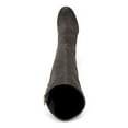 thumbnail image 3 of KENNETH COLE NEW YORK Womens Black Lug Sole Justin 2.0 Round Toe Block Heel Zip-Up Leather Heeled Boots 6.5 M, 3 of 4